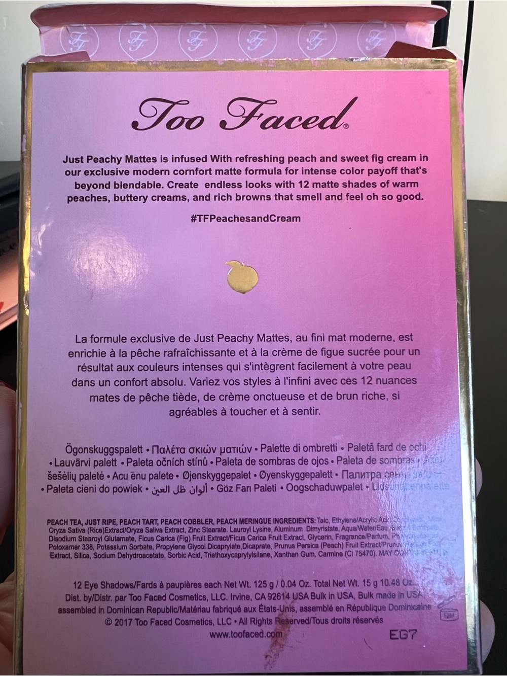 Too Faced Just Peachy Eye shadow palette - Picture 4 of 4